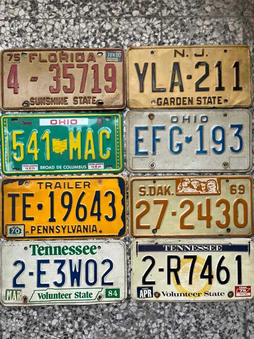 Американски регистрационни табели