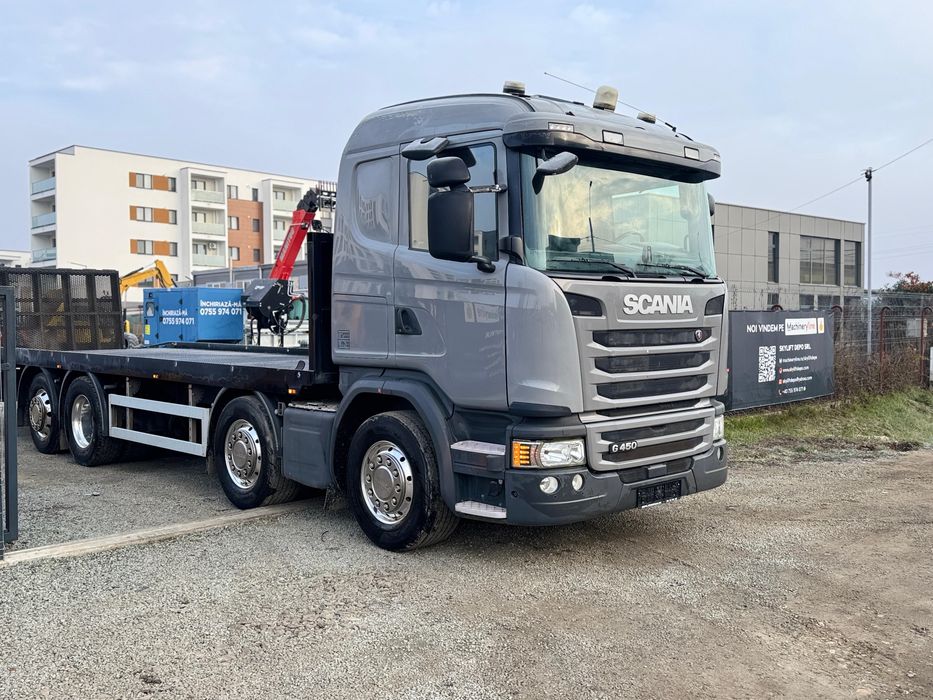 Scania G450 8x2 an 2017 km 480 mii service total facut rampa hidraulic