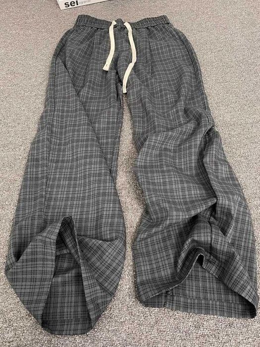 Checked Wide-Leg Trousers/Клетчатые широкие брюки