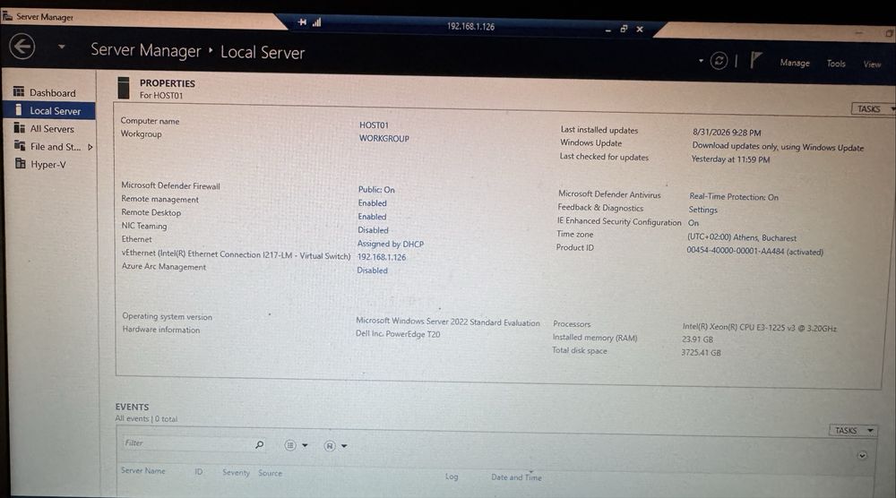 Vând server Dell PowerEdge T20, 24 GB RAM, 2x1.9TB HDD, perfect functional