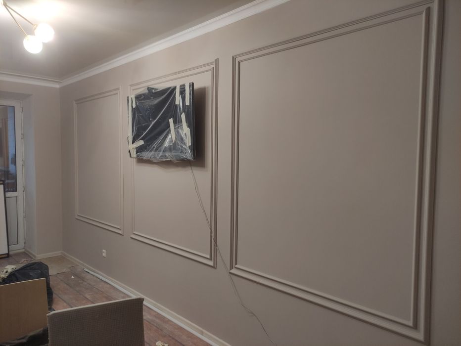 Плинтус, Молдинг, Галтели и Покраска.