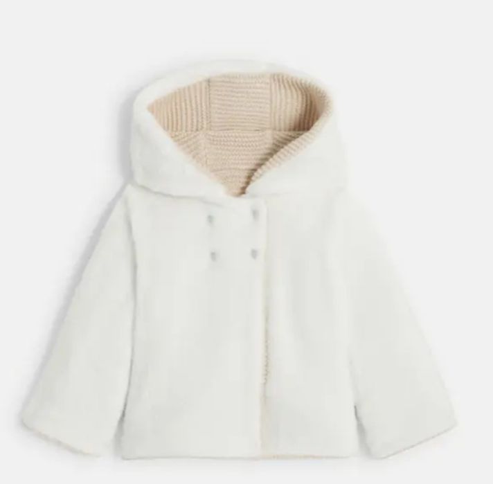 Топло плетено палто с две лица Okaidi