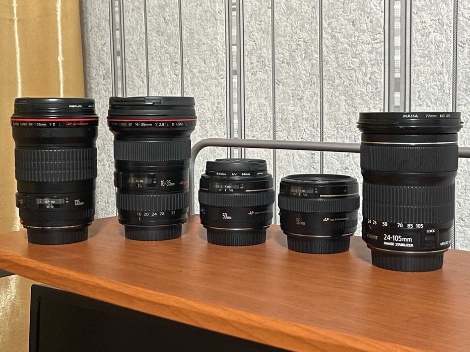 Объективы Canon EF, фотоаппарат Canon EOS 6D Mark II Body