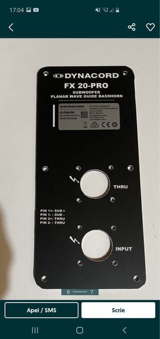Placute conectica Dynacord/RCF/FBT  FX 12//FX 20