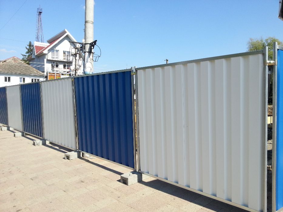 Gard mobil opac delimitare organizare de santier, garduri santier