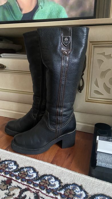 Сапоги женские кожаные