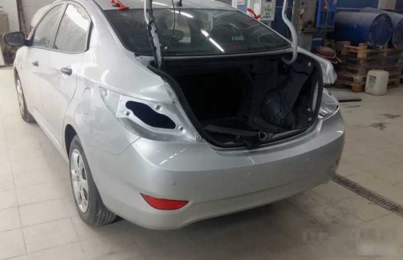 Бампер задний Solaris 14- седан