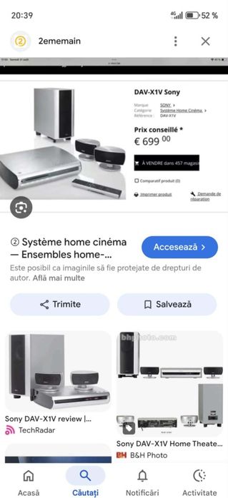 Sistem home cinema Sony Dav-x1v