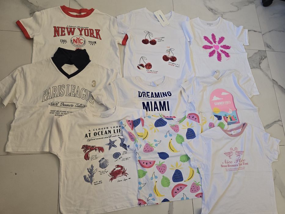 13 tricouri fete, 10 ani, Zara, Waikiki , Nike