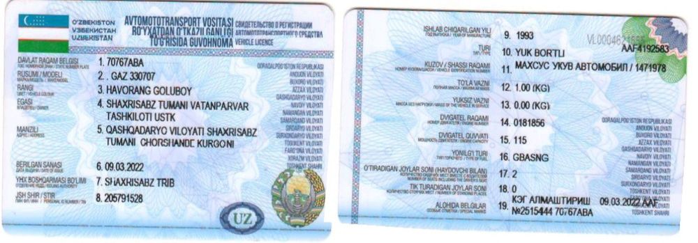 GAZ3307 holati yahshi