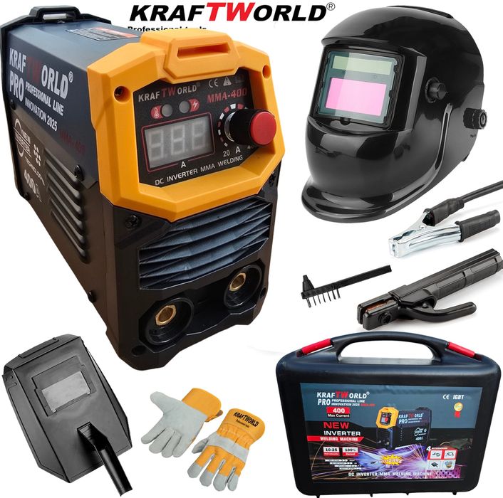 Инверторен електрожен с дисплей и куфар + соларна маска – професионале