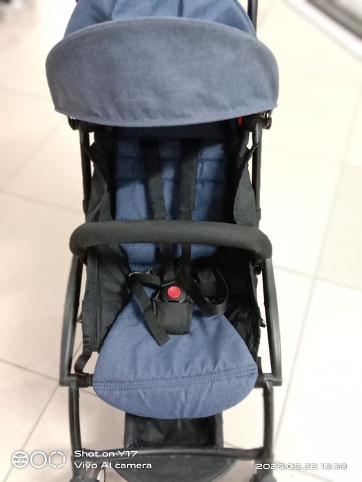 Коляска летняя синяя