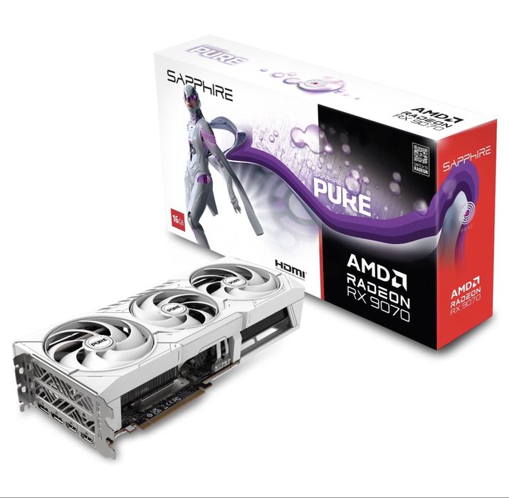 Видеокарта SAPPHIRE PURE AMD Radeon RX 9070 OC 16GB GDDR6 – нова