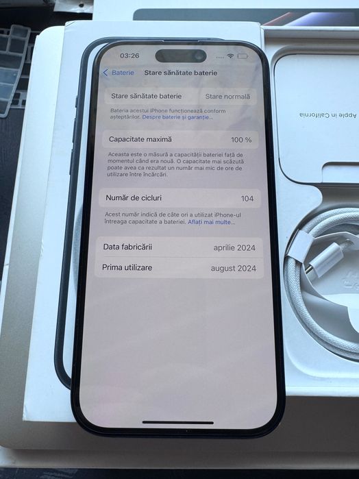 iPhone 15 Black 128 Gb / Ca si nou 10/10 / 100% Baterie / Garanție