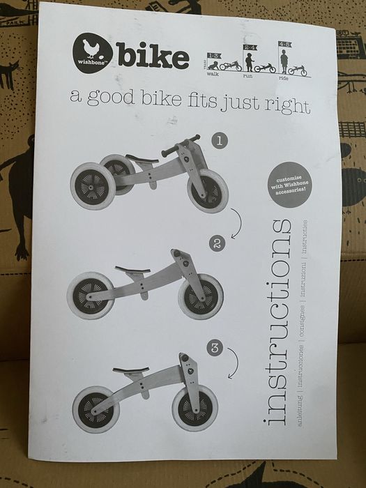 Продавам баланс колело Wishbone 3в1