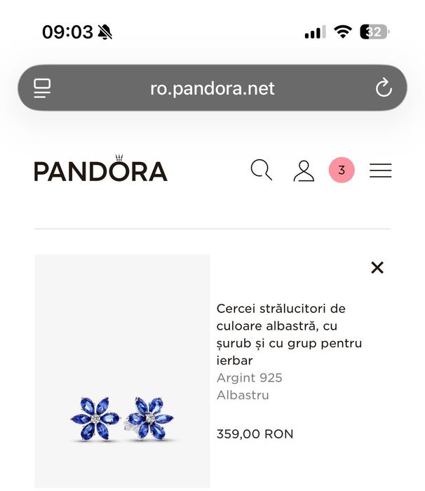 Set ierbar Pandora floare albastra