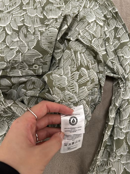 Marc O’Polo camasa verde cu imprimeu 100% bumbac organic