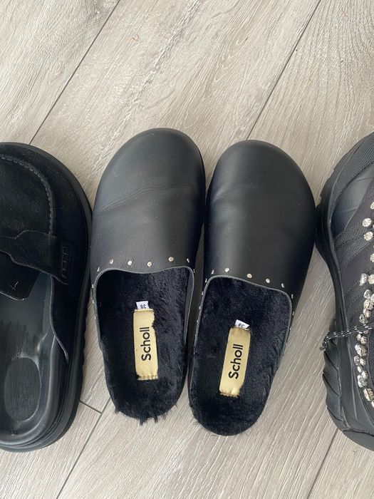 Естесвен велур и кожа чехли Scholl ,Zara