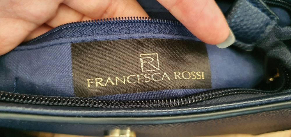 Елегантна дамска чанта Francesca Rossi тъмносиня