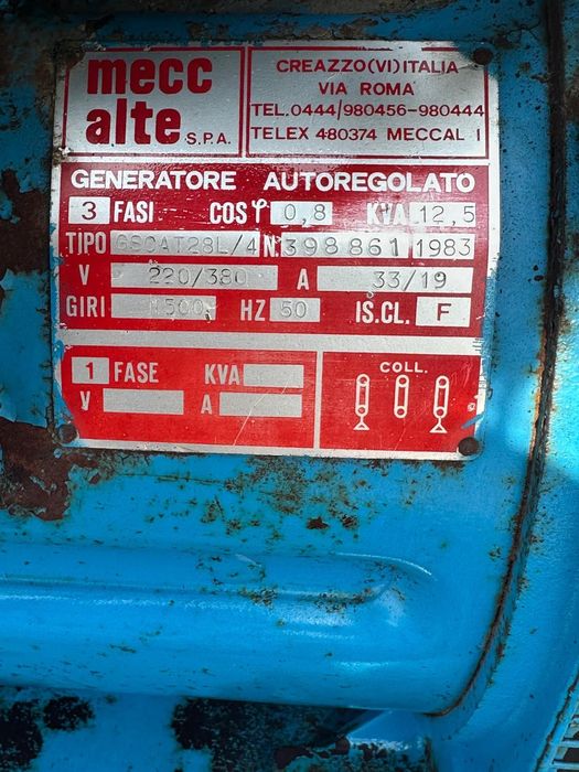 Generator de curent pe cardan 12,5 kw