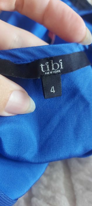 Top peplum dantelă albastru negru