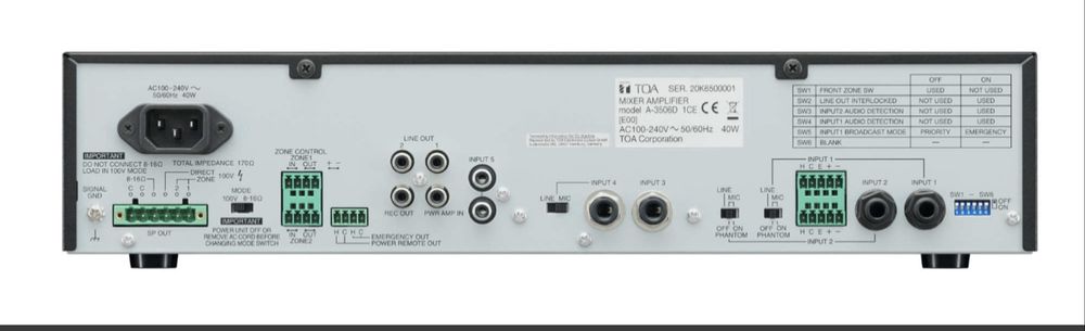 Професионален Усилвател TOA model A-3524D