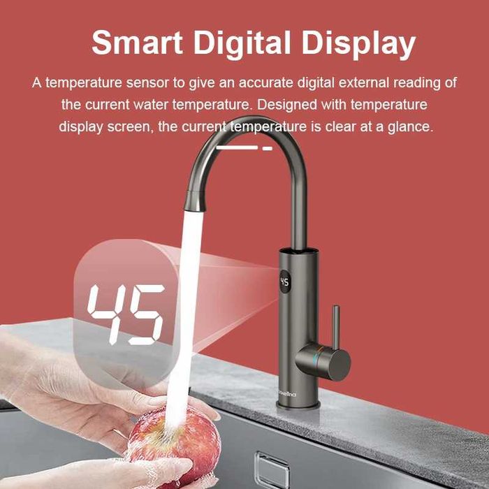 Проточен смесител с нагревател за кухня и баня Briwellna KM12