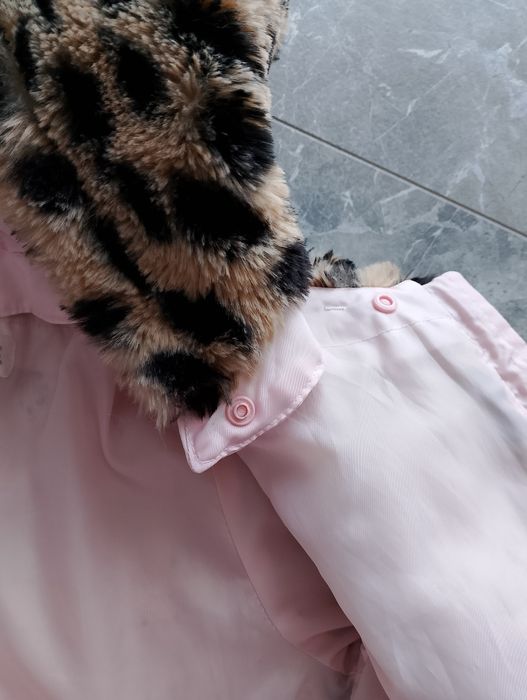 Детско леопардово плюшено яке с махаща се качулка  110-116 H&M
