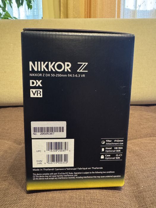 Продавам обектив Nikon Nikkor Z DX 50-250