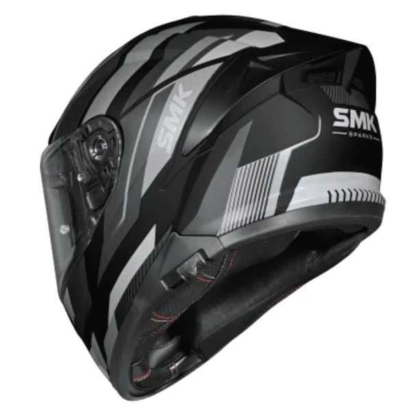 Мото каска SMK Typhoon Sparko 2026 вградени очила black/gray/white