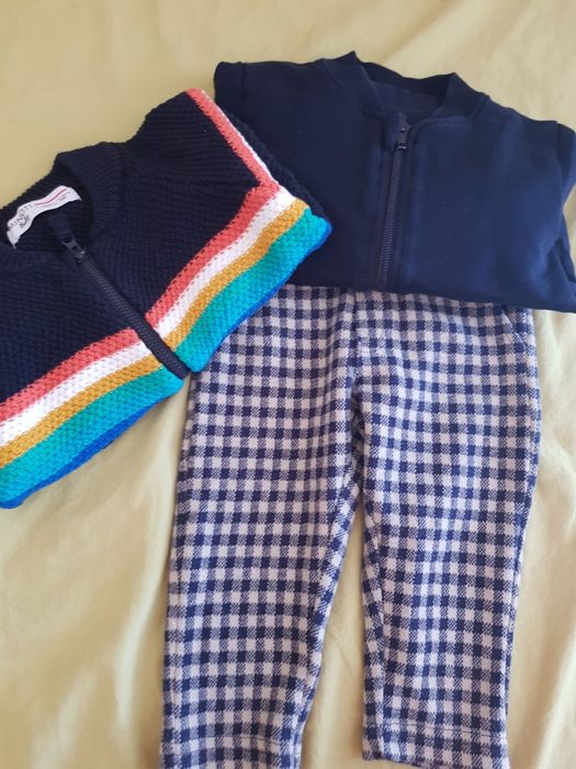 Бебешка жилетка и комплект , 74-80см