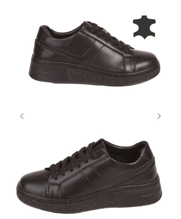 черни кецове естествена кожа