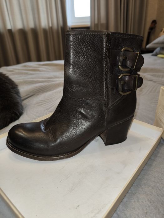 Ботильоны кожаные