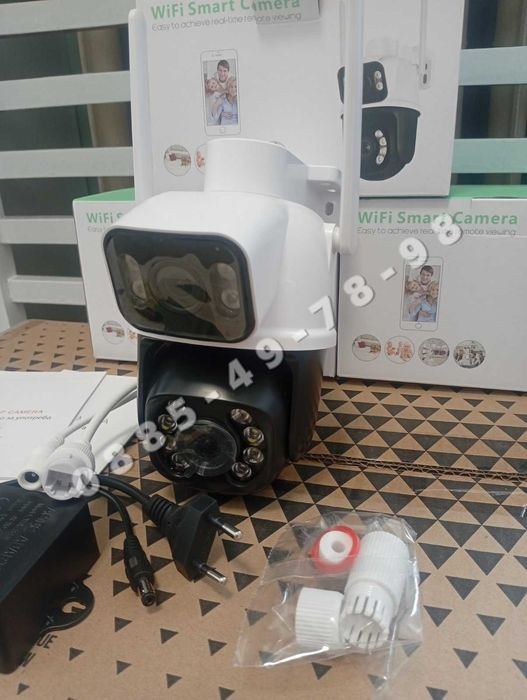 ICSEE. 12MP ULTRA HD  КАМЕРА С ДВА ОБЕКТИВА, ДВОЕН ЕКРАН (dual-screen  camera). Двойна камера. Въртяща се BULET + PTZ Водоустойчива за външна употреба