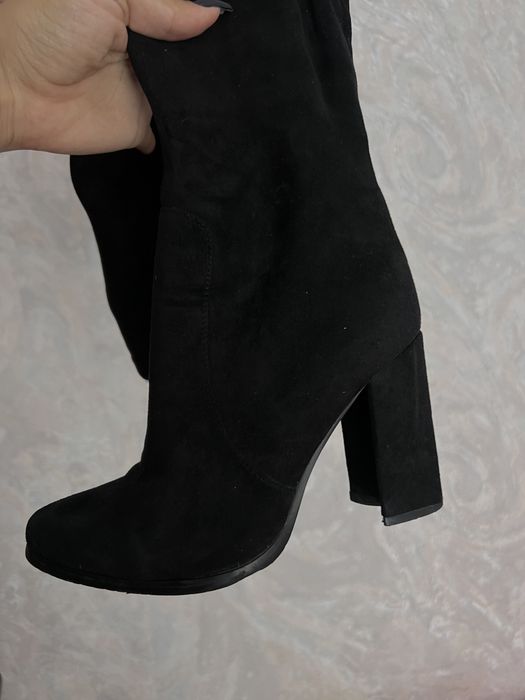 Замшевые сапоги