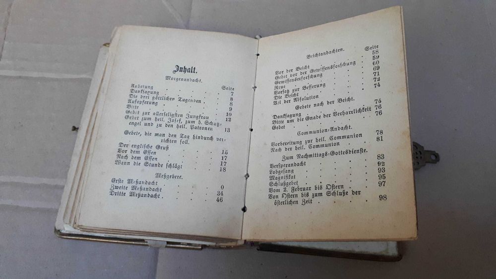 Carte de rugaciuni catolica, in limba germana, an 1884, de colectie