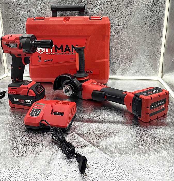 Set Hitman 88V: Polizor + Cheie Impact, 2x baterii!