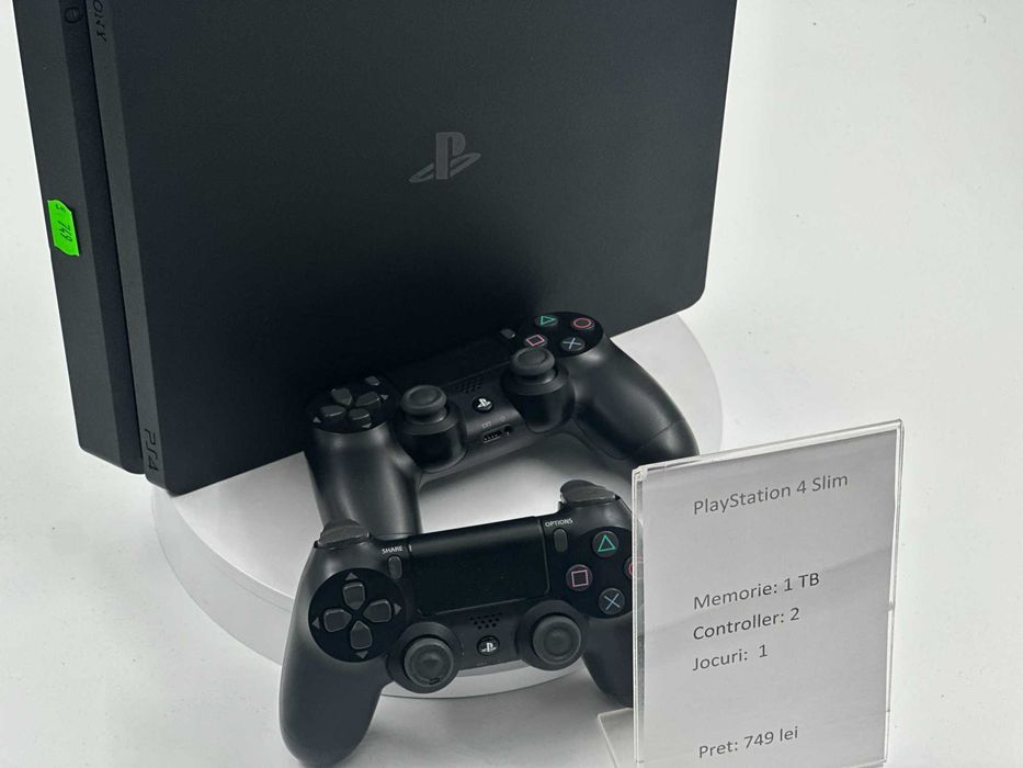 PlayStation 4 Slim 1TB 2 controllere + 1 Joc , Garantie 24 luni CashBox