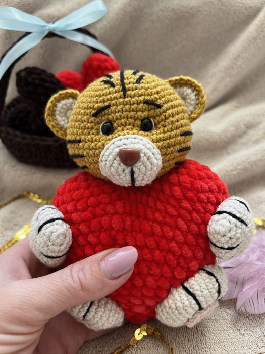 Плетена играчка Тигър-сърце