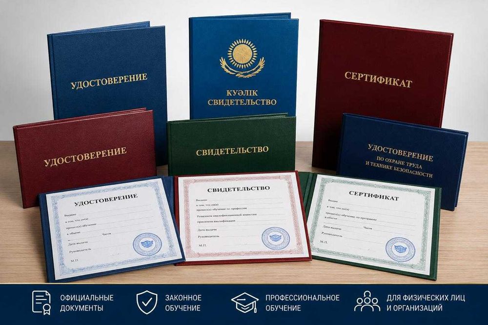 Корочки Свидетельство Удостоверения Курсы ПТМ Промбез Биот разряды