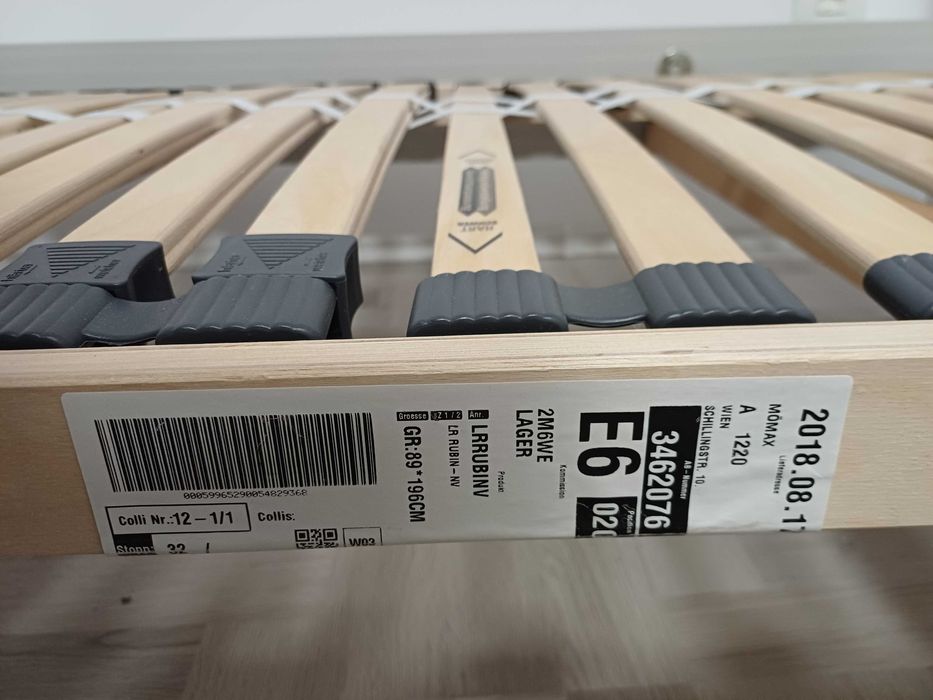 Pat alb cu 2 Somiere latime pat 180/200