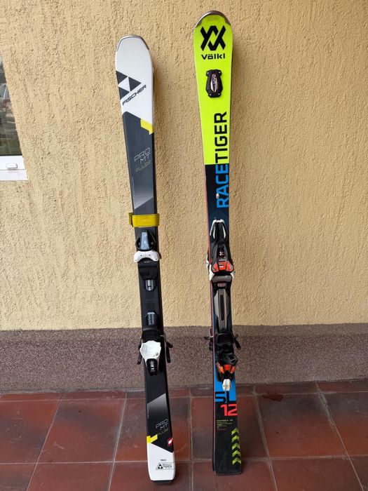 Schiuri Volkl race tiger si Fischer pro mt pulse 155cm