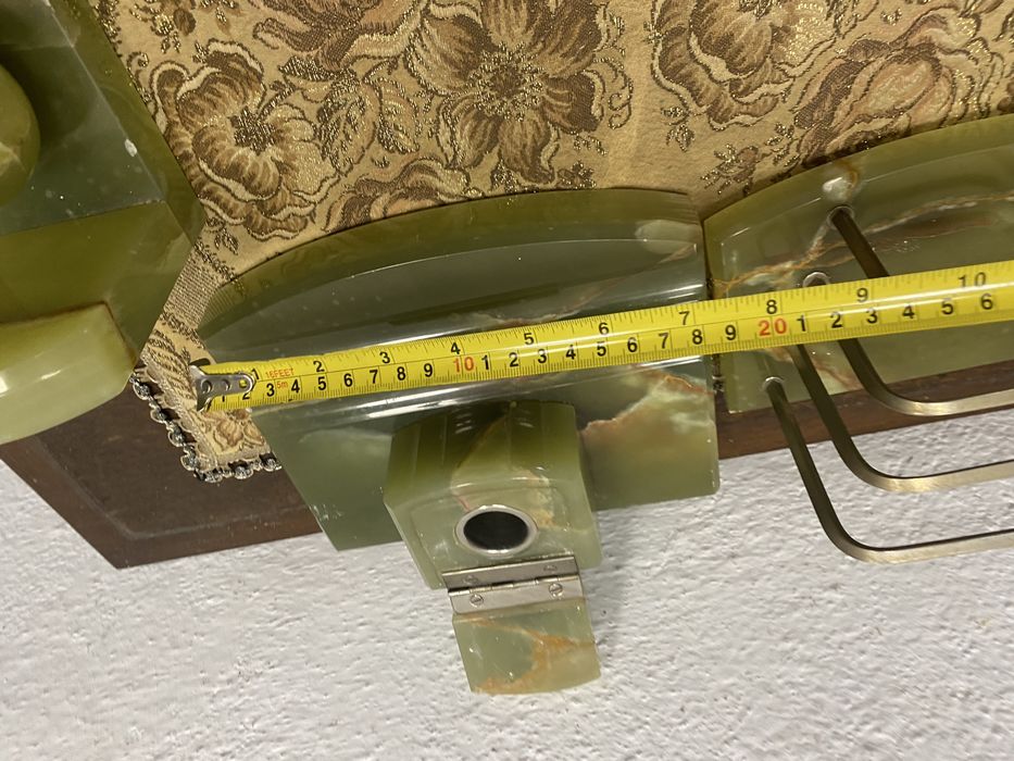 Винтидж италиански комплект от оникс стопери за книги с мастилница