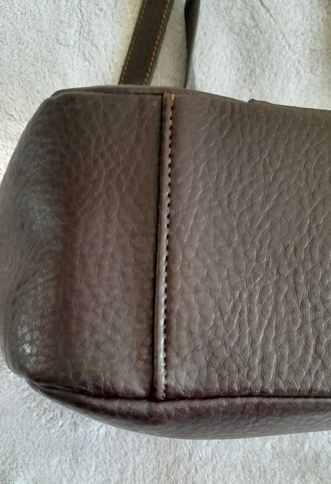 Дамска чанта Marc Picard от естествена кожа – шоколадово кафяво