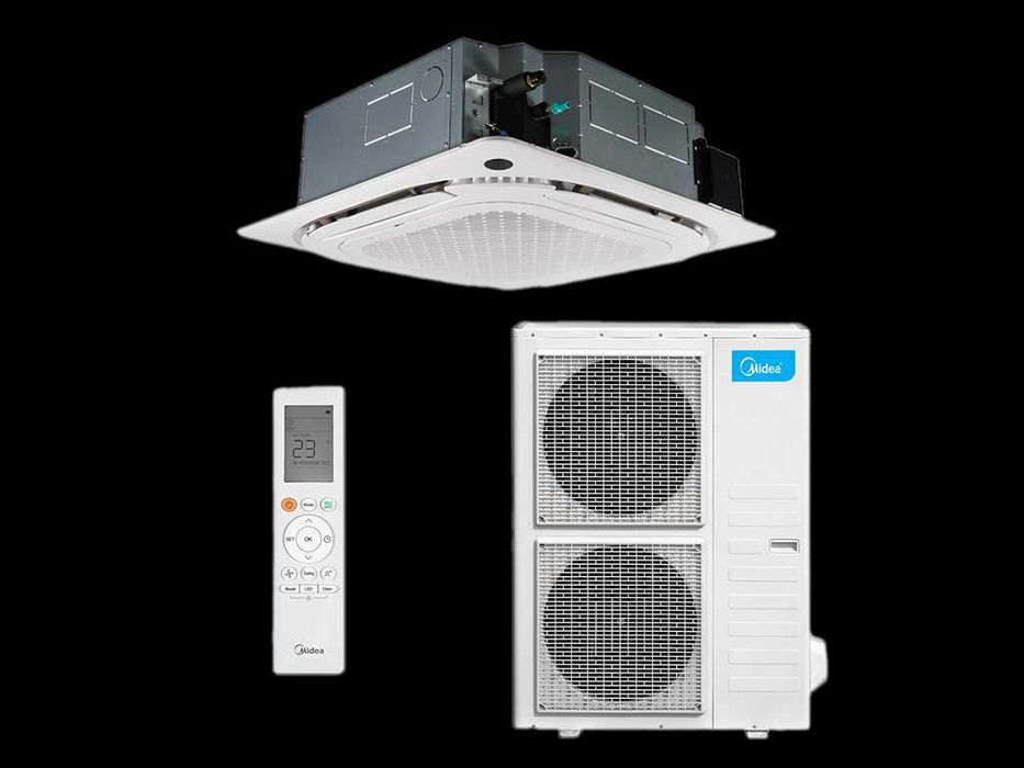 Midea кассетный кондиционер — охлаждение 360° до +60°C Invertor
