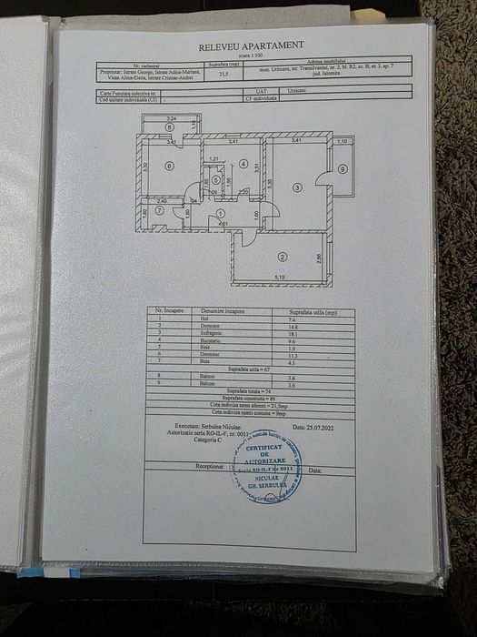 Apartament 3 camere de vanzare