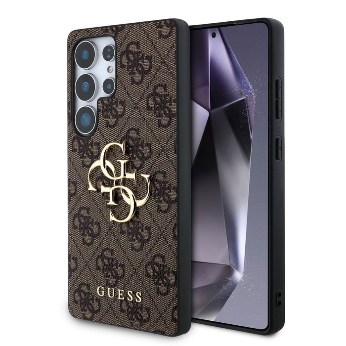 Кожен калъф GUESS Leather  Metal Logo Case за Samsung Galaxy S25 Ultra