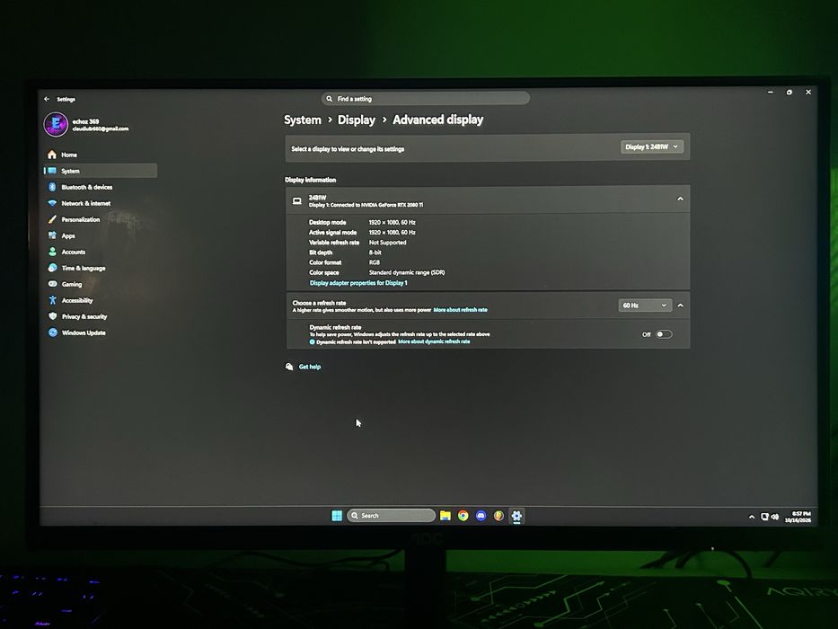 monitor aoc 24 inch 60hz 1ms ca nou