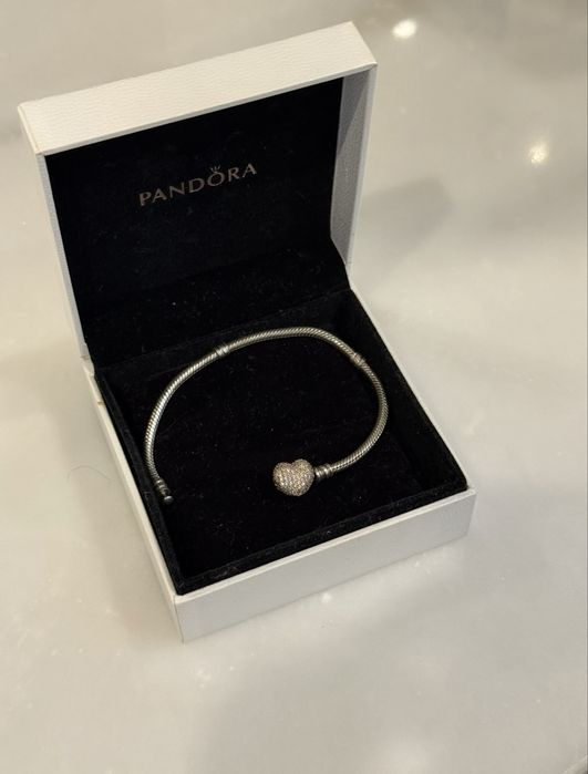 Гривна Pandora злато- Rose gold и  сребро