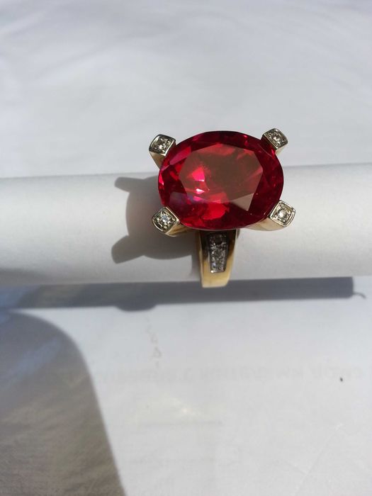 Рубины - кольцо + серьги